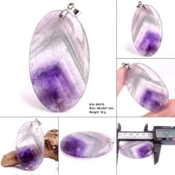 Crystal Fashion Jewelry Amethyst Oval Pendant Necklace Ladies Handmade Natural Gemstone Charm Necklace for Women Men Gift BR389