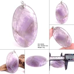 Crystal Fashion Jewelry Amethyst Oval Pendant Necklace Ladies Handmade Natural Gemstone Charm Necklace for Women Men Gift BR389
