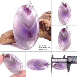 Crystal Fashion Jewelry Amethyst Oval Pendant Necklace Ladies Handmade Natural Gemstone Charm Necklace for Women Men Gift BR389