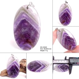 Crystal Fashion Jewelry Amethyst Oval Pendant Necklace Ladies Handmade Natural Gemstone Charm Necklace for Women Men Gift BR389