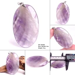 Crystal Fashion Jewelry Amethyst Oval Pendant Necklace Ladies Handmade Natural Gemstone Charm Necklace for Women Men Gift BR389