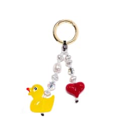 HERLOOK Bag Charm for Women Big Love Heart Keychain Beads Chain for Key & Bags Trendy Y2K Accesories