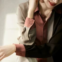 New Office Lady Long Sleeve Women's Shirts Elegant Button Up Patchwork Satin Blouse Women Casual Loose Clothes Woman Tops 18146