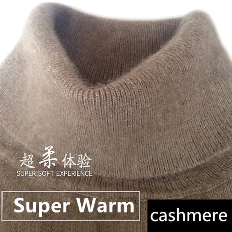 Cashmere Turtleneck Men Sweater Clothes for 2024 Autumn Winter Jersey Hombre Pull Homme Hiver Pullover Men High Neck Sweaters