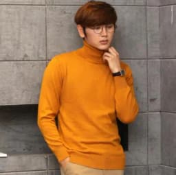 Cashmere Turtleneck Men Sweater Clothes for 2024 Autumn Winter Jersey Hombre Pull Homme Hiver Pullover Men High Neck Sweaters
