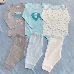 3/6 PCS Baby Clothes Newborn Bebe Boys Romper Set Long Sleeve 100% Cotton Kids Bodysuit Jumpsuit Pants Clothing 3~24M
