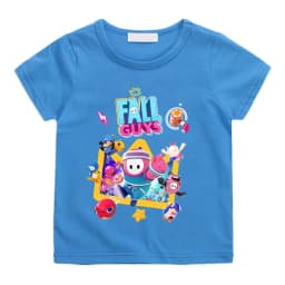 Fall Guys Anime Print Cotton T-shirts Fun Games Boys/Girls Kids Tshirts New Design Short Sleeve Tops High Quality Children Tees