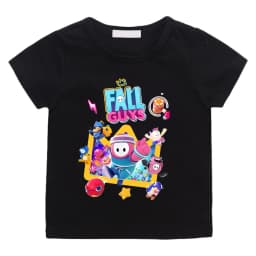 Fall Guys Anime Print Cotton T-shirts Fun Games Boys/Girls Kids Tshirts New Design Short Sleeve Tops High Quality Children Tees