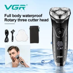 VGR 318 Shaver Electric Razor Professional Shaving Machine Floating Beard Trimmer IPX7 Waterproof Rechargeable Shaver for Men
