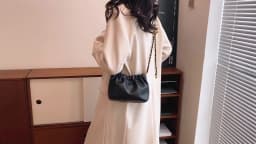 Women's chain shoulder bag PU leather crossbody bag handbag all casual pleated vagabonds bag women's fashion purse