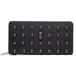 Famous Luxury Brand Design Women Men Long Wallets Skull Punk Style Wallets for Ladies Girl Money Pocket Card Holder Phone Bag