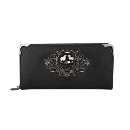 Famous Luxury Brand Design Women Men Long Wallets Skull Punk Style Wallets for Ladies Girl Money Pocket Card Holder Phone Bag
