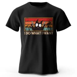 Men's I Do Waht I Want Printed T-Shirt 100% Cotton Funny Oversized Graphic Tees for Men Women Summer Tops