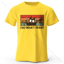 Men's I Do Waht I Want Printed T-Shirt 100% Cotton Funny Oversized Graphic Tees for Men Women Summer Tops