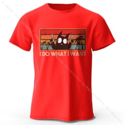 Men's I Do Waht I Want Printed T-Shirt 100% Cotton Funny Oversized Graphic Tees for Men Women Summer Tops