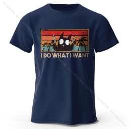 Men's I Do Waht I Want Printed T-Shirt 100% Cotton Funny Oversized Graphic Tees for Men Women Summer Tops