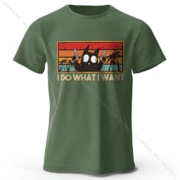 Men's I Do Waht I Want Printed T-Shirt 100% Cotton Funny Oversized Graphic Tees for Men Women Summer Tops