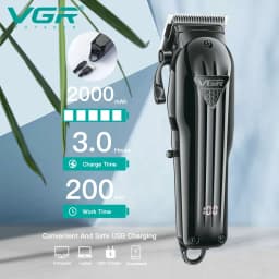 VGR Electric Hair Clipper Professional Hair Trimmer Cordless Trimmer for Men V-282 Barber Haircut Machine Rechargeable