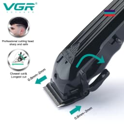 VGR Electric Hair Clipper Professional Hair Trimmer Cordless Trimmer for Men V-282 Barber Haircut Machine Rechargeable