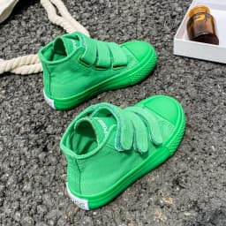 5015 Fashionable Solid Color Children's Canvas Shoes, Boys' and Girls' Board Shoes, Trendy Children's Shoes, Mid Top