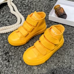 5015 Fashionable Solid Color Children's Canvas Shoes, Boys' and Girls' Board Shoes, Trendy Children's Shoes, Mid Top