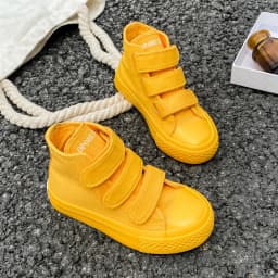 5015 Fashionable Solid Color Children's Canvas Shoes, Boys' and Girls' Board Shoes, Trendy Children's Shoes, Mid Top
