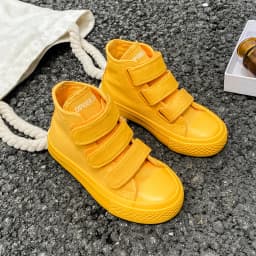 5015 Fashionable Solid Color Children's Canvas Shoes, Boys' and Girls' Board Shoes, Trendy Children's Shoes, Mid Top