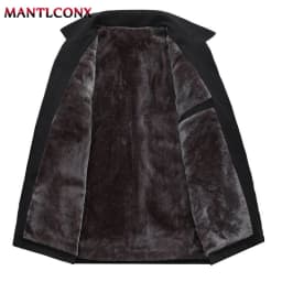 Thick Fleece Jacket Men Windproof Men's Winter Coat Blazer Autumn Winter Warm Men's Jacket Windbreak Casual Business Coat L-3XL