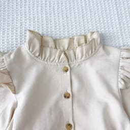 Autumn Plain Long Sleeved Stand Collar Tied Dress Solid Color Kids Dresses for Girls Daily Casual Clothes 3-7 Years Old