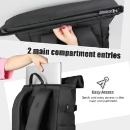 HK Expandable Travel Backpack for Men Large Capacity Hiking Rucksack Waterproof 17 inch Laptop Backpack Men's School Bag Daypack