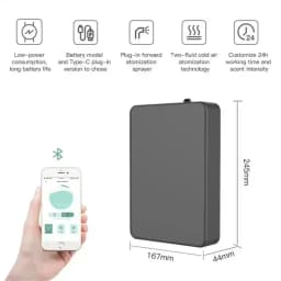 Coverage 500m³ Smart Essential Oil Diffuser Bluetooth App Control Wall Mounted Aroma Diffuser Scent Machine For Hotel Home