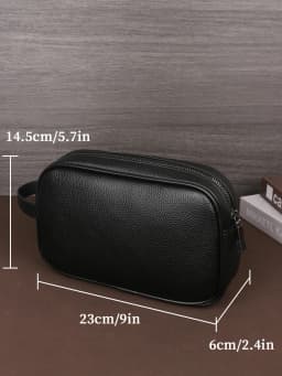 Men's Business Clutch Bag Travel Essentials Outdoor Toiletry PU Portable Handheld Cosmetic Bag Large Capacity Elegant Design
