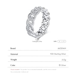 MODIAN 925 Sterling Silver Sparkle Clear CZ Lock Eternity Band Ring For Women Party Vacation Stackable Trendy Fine Jewelry Gifts