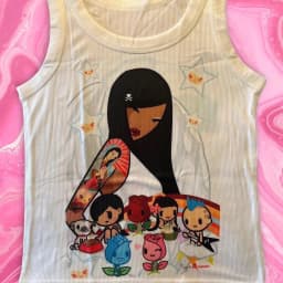Emo Girls Printing Slim fit Tank Tops Aesthetic Vintage Print Women Vest Street Gothic Cute Printing Women Crop Tops Summer Vest