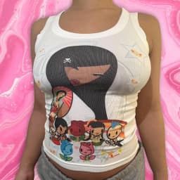 Emo Girls Printing Slim fit Tank Tops Aesthetic Vintage Print Women Vest Street Gothic Cute Printing Women Crop Tops Summer Vest