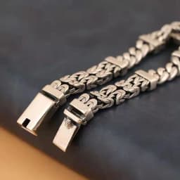 S925 Sterling Silver Double-Layer Peace Print Bracelet Woven Retro Personality National Tide National Style Hand Jewelry Gift