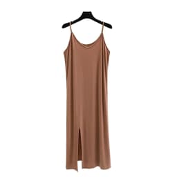 Womens Modal Full Slip Dress Underwear Veststrap Solid Long Under Dress Camisole Slips Inner Petticoat Women Intimates