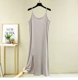 Womens Modal Full Slip Dress Underwear Veststrap Solid Long Under Dress Camisole Slips Inner Petticoat Women Intimates