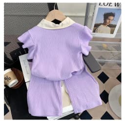 Summer Kid Baby Girls Clothes Set Sleeveless Tops And Shorts Fashionable Lovely Clothing Outfit for Babies Suits