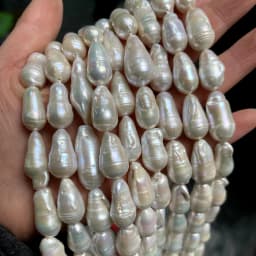 13x22mm 4A Natural Freshwater Pearl Threaded White Baroque Peanut Spacer Bead for Jewelry Make DIY Necklace Bracelet Accessories
