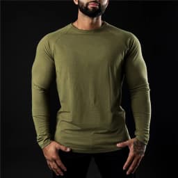 Men Compression Cotton T Shirt Fitness Long Sleeve Sport Tshirt Training Jogging Shirts Gym Sportswear Quick Dry Rashgard
