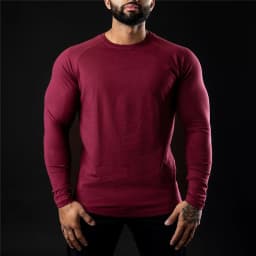 Men Compression Cotton T Shirt Fitness Long Sleeve Sport Tshirt Training Jogging Shirts Gym Sportswear Quick Dry Rashgard