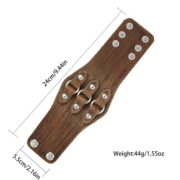 Fashionable Multifunctional Wide Leather Bracelet with Brown and Black Wide Cuffs Vintage Punk Wristband Men's Jewelry Classic
