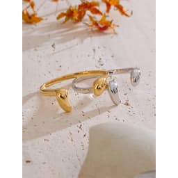 Yhpup 57mm Unique 316L Stainless Steel Open Cuff Bracelet Bangle Fashion Waterproof Distinctive Jewelry Accessories for Women