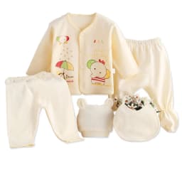 5 Pcs/set Newborn Baby 0-3 Month Clothing Set Babies T-Shirt Pants Hat Boy Girl Clothes Cotton Set