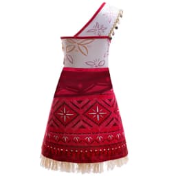 New Movie Moana 2 Dress Girls Cosplay Vaiana Princess Costume Girls One-Shoulder Suspender Dress Accessories Set