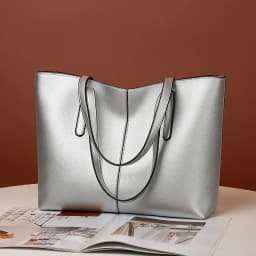 Women's Tote Bags Simple Large Capacity Femal Shoulder Bag Solid Color Commuter Leather Hand Bags Ladies Top Handle Bags