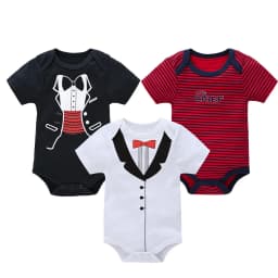 3 Pcs a lot Baby Gilrs Bodyusit 100% Cotton Unicorn Design Short Sleeve Summer Newborn Clothes 0-12 Months Costume