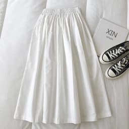 Women White Long Skirt Fashion Pockets Pleated Knee Length Skirts Autumn 2024 New Casual Elegant High Waist A Line Femme Skirts