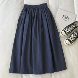 Women White Long Skirt Fashion Pockets Pleated Knee Length Skirts Autumn 2024 New Casual Elegant High Waist A Line Femme Skirts